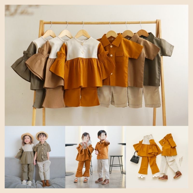 GYAN LINEA SET / SETELAN ANAK COWOK / SETELAN ANAK CEWEK / RAYA SERIES / COUPLE ANAK / ZIABABYKIDS