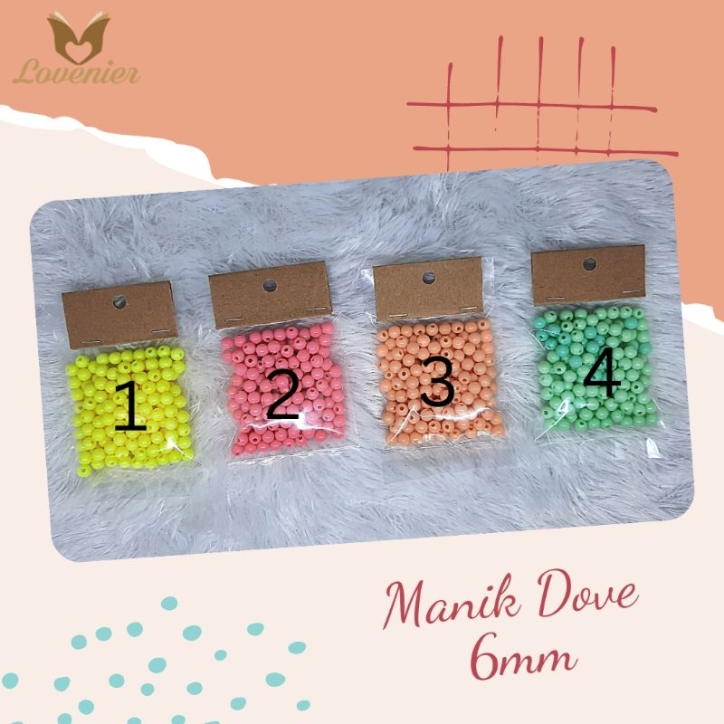 Manik Dove/Manik Pastel/Manik Huruf/Manik Smile/Manik Cangkang/Manik Pasir/Manik Mawar Resin/Manik B