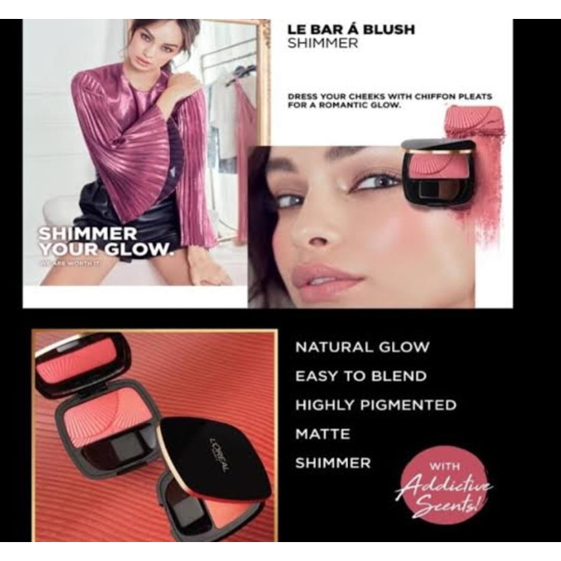 L'Oreal Paris Le Bar A Blush Make Up//Loreal blush on ORIGINAL 100%