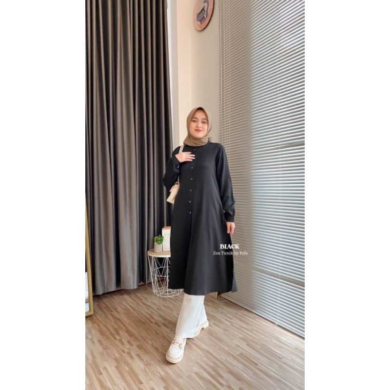 ZEA TUNIK / LONG CARDIGAN - BAHAN SHAKILA PREMIUM By fefastyle