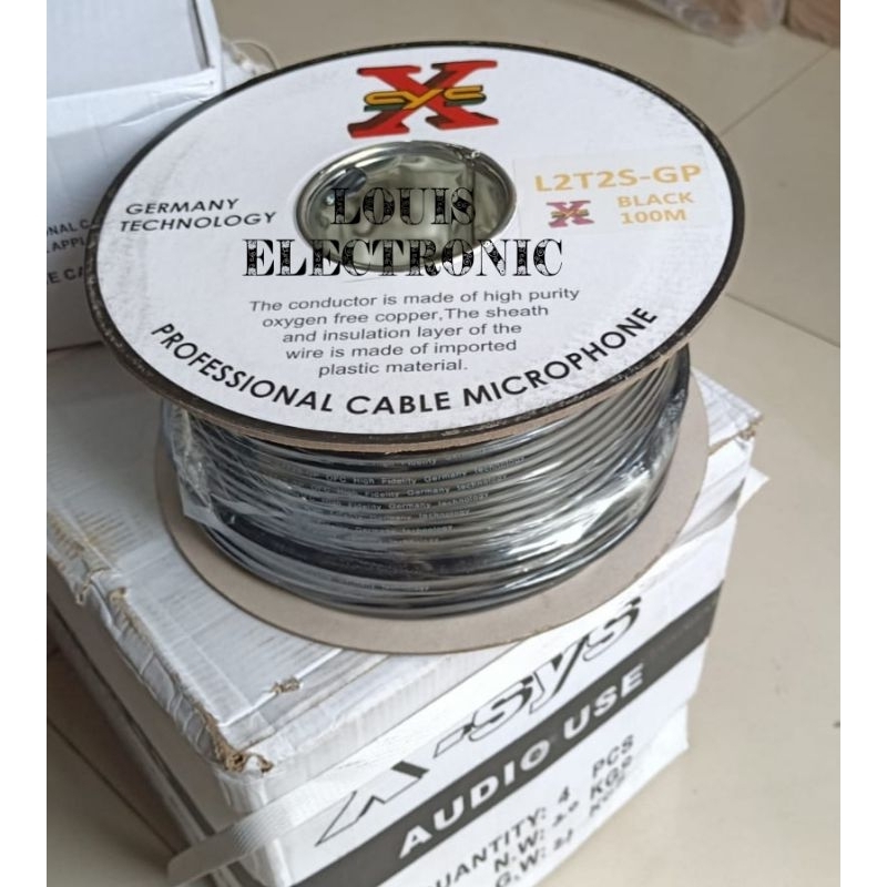 Kabel Mic Kabel Audio X-sys L2T2S GP Low Noise Kualitas Bagus ORIGINAL ( 100m )