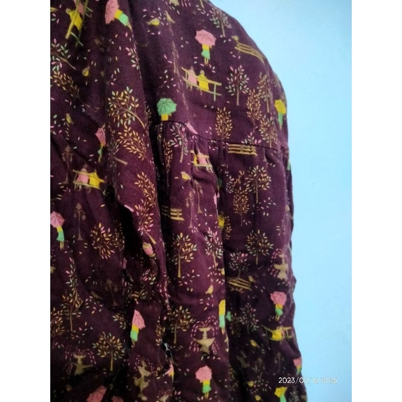 Gamis Anak Little Sarah Atelier Angelina motif umbrella