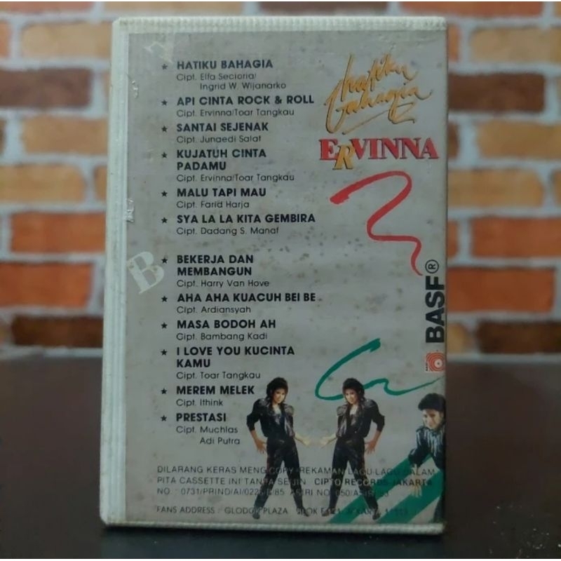 Kaset Pita Ervinna-Hatiku Bahagia