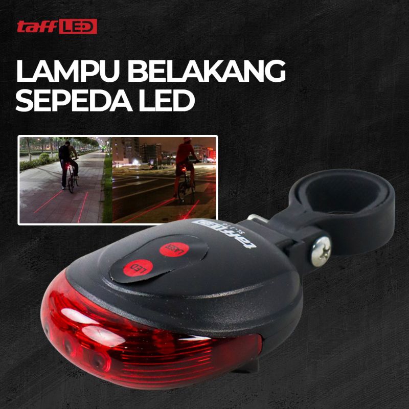 [KMZ] Lampu Belakang Sepeda Tail Light LED Waterproof AAA Battery