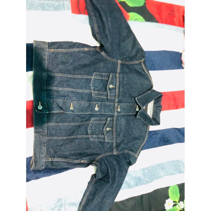 Trucker denim uniqlo blue indigo