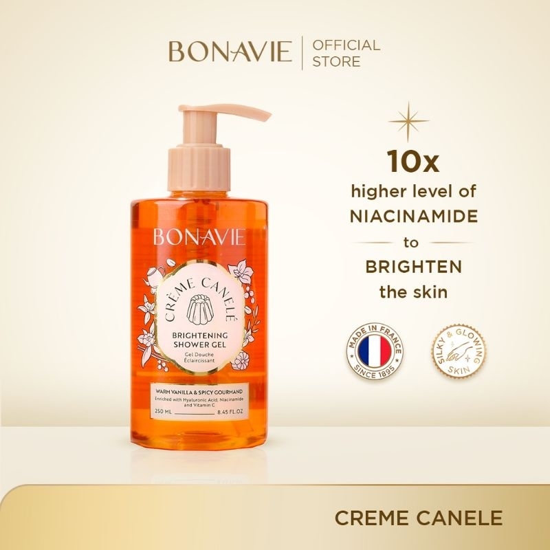 BONAVIE Gentle Shower Scrub 250ml | Brightening Shower Gel 250ml