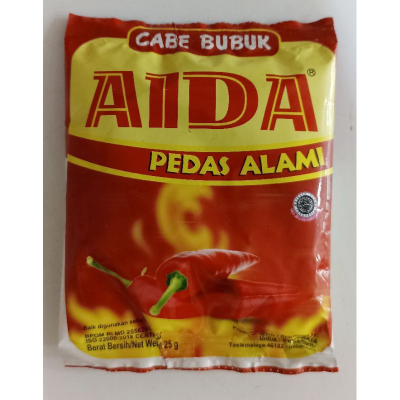 

AIDA Cabe bubuk pedas alami 25gr