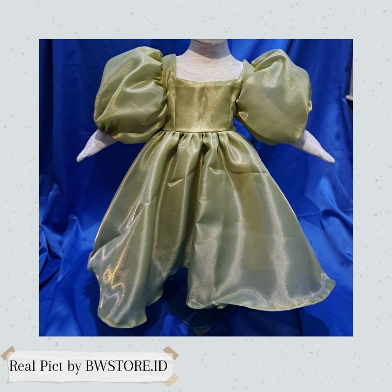 (BISA CUSTOM WARNA)Dress Pesta Anak Perempuan Variasi Organza Model Leher Kotak ~ Baju Pesta Anak Pe