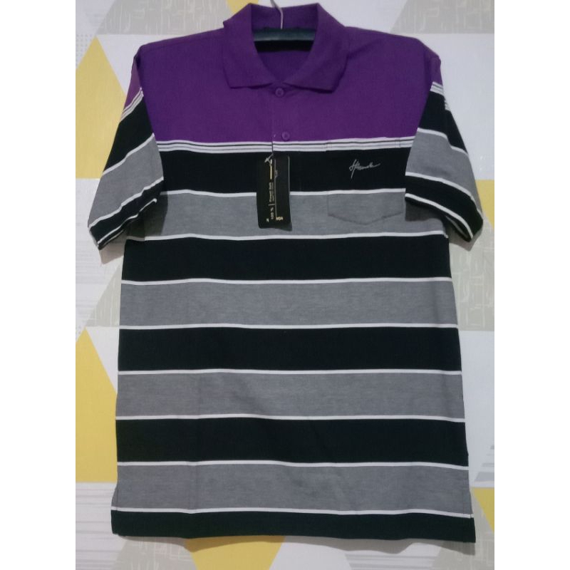 Kaos kerah pria Hassenda original size S (LD 102cm)