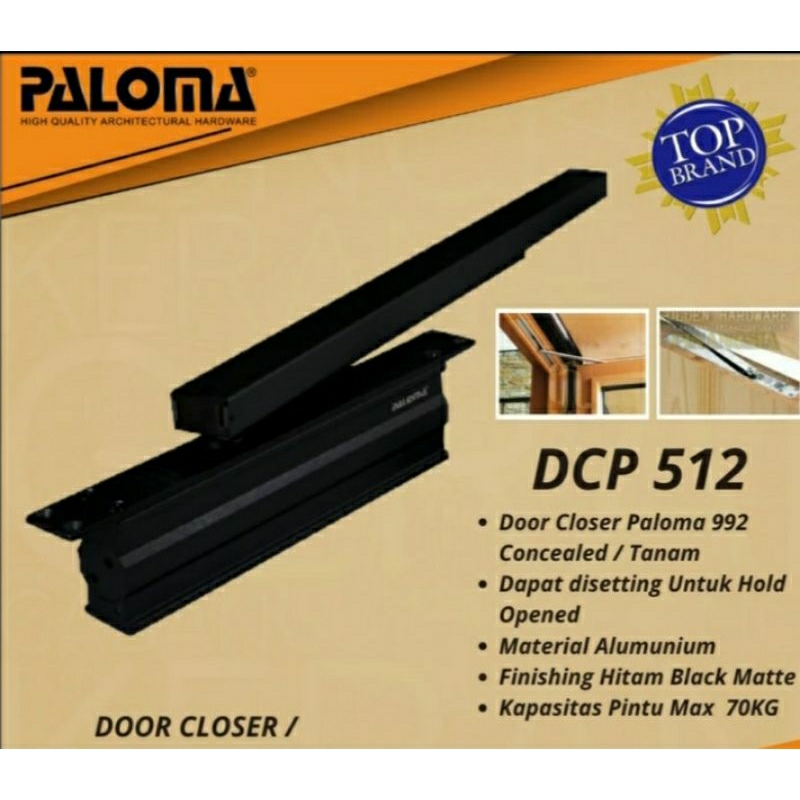 DCP 512 DOOR CLOSER PALOMA MATTE BLACK