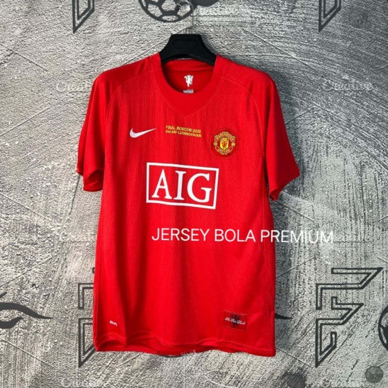 JERSEY RETRO MU MANCHESTER UNITED HOME FINAL MOSCOW