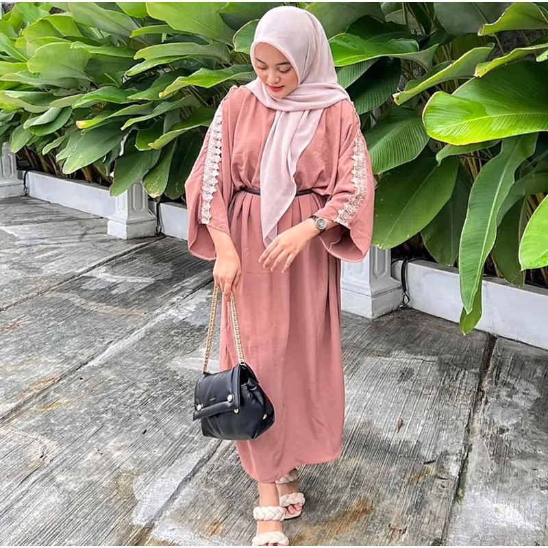 ISYANA KAFTAN RENDA / GAMIS KAFTAN CRINKLE AIRFLOW