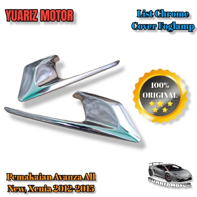 List CHROME COVER FOGLAMP ALL NEW AVANZA-XENIA 2012 - 2015 ORIGINAL