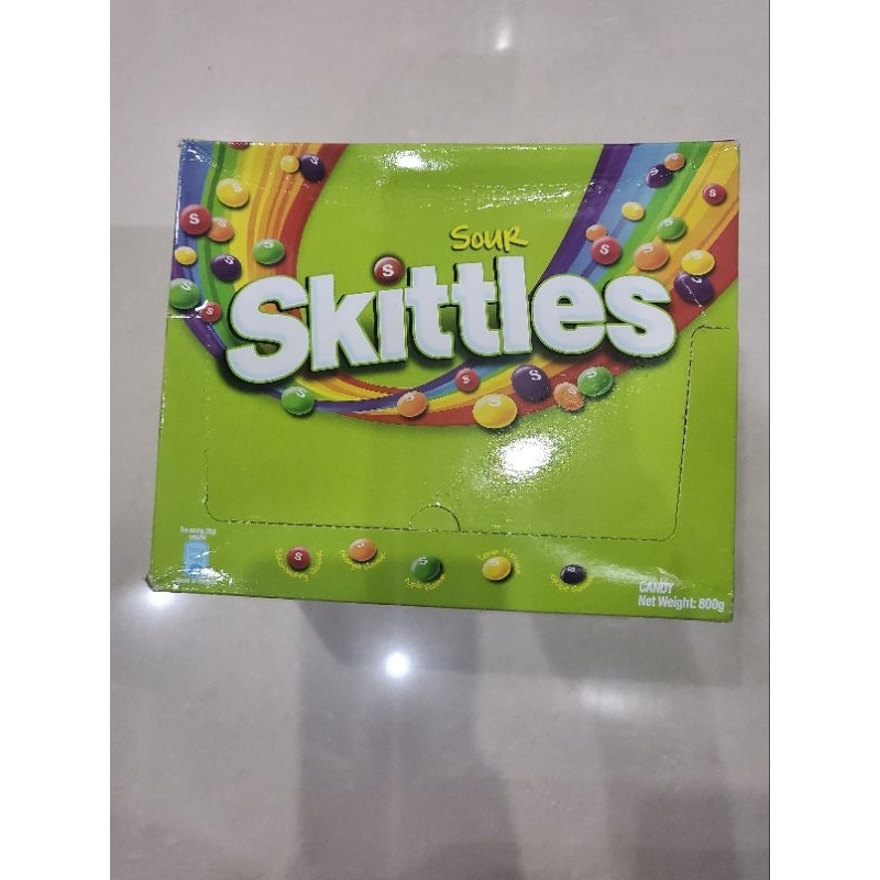 permen rasa buah skittles candy original dan sour 1 box