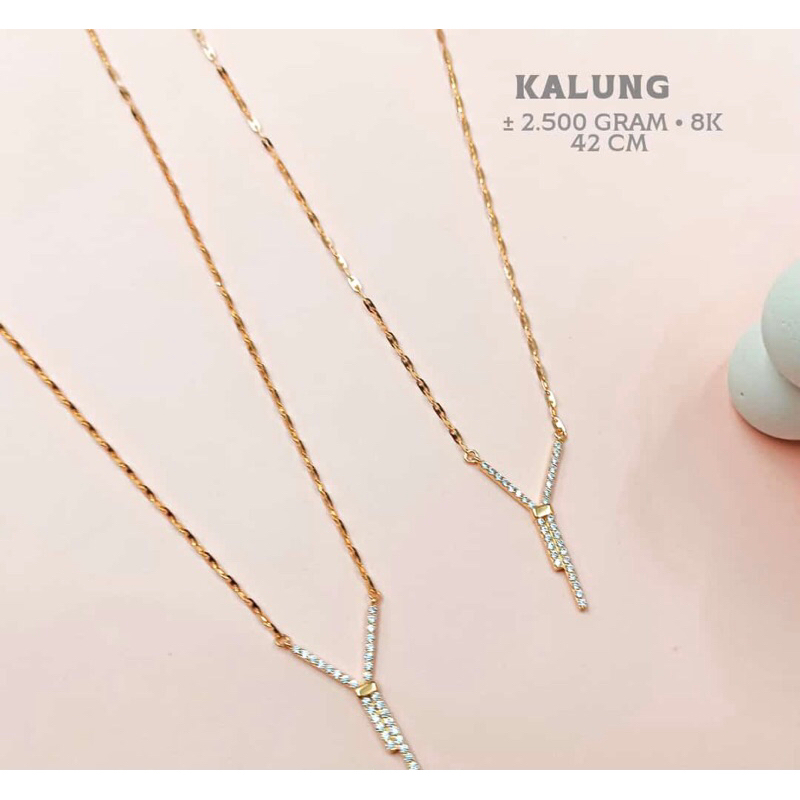 KALUNG KING HALIM WANITA DEWASA FASHION TERBARU KADAR 375 PANJANG 42CM