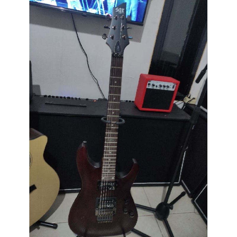gitar listrik schecter C1fr Sgr up down gress original banyak bonus
