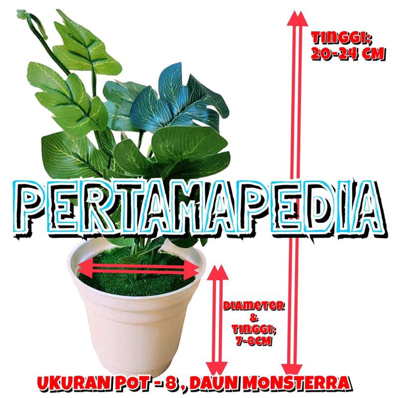 Paket Pot MINI - Monstera/ Bunga Plastik/ Tanaman Plastik/ Daun Plastik/ Daun Rambat Plastik/ Hiasan