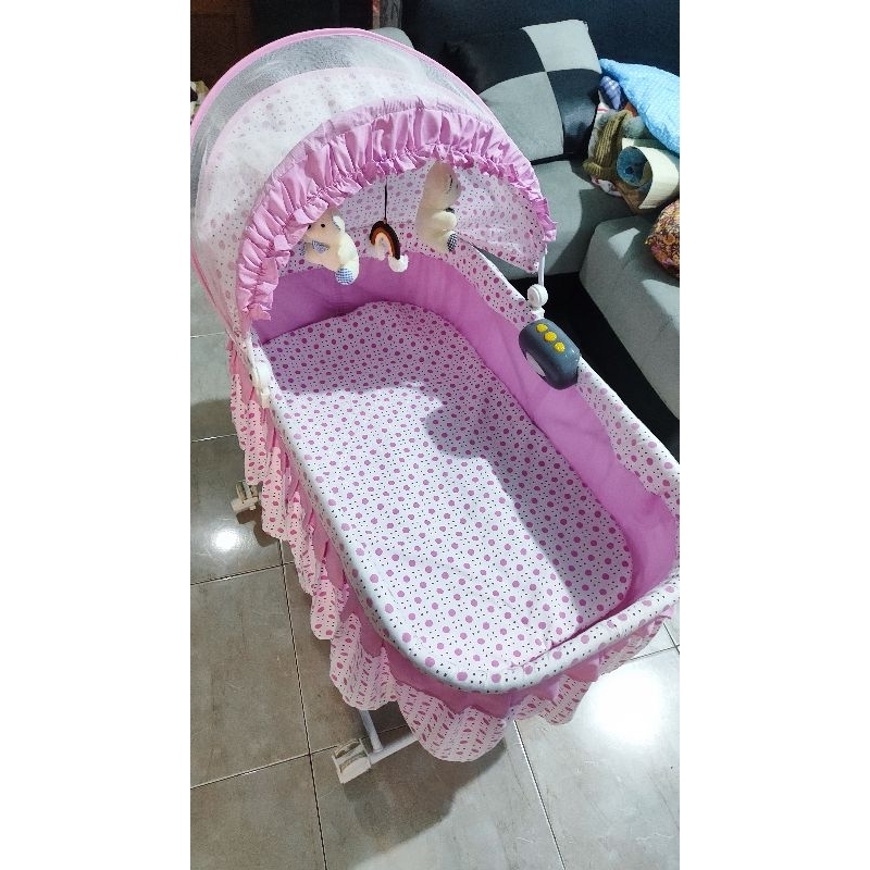 Baby box Pliko Alma Warna pink Keranjang Bayi Kerodong Bekas