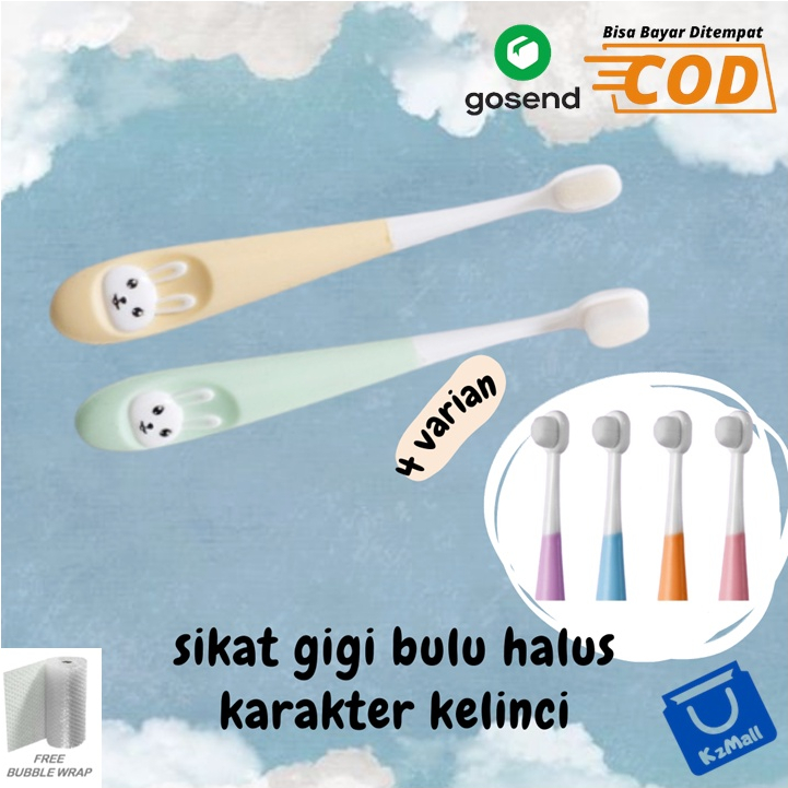 Sikat Gigi Bayi / Sikat Gigi Anak Bulu Halus Lembut / Training Tooth Brush Karakter Kelinci / Sikat Gigi Bulu / Sikat gigi anak lembut 10000 bulu halus 1-12 tahun / sikat gigi Kelinci lucu