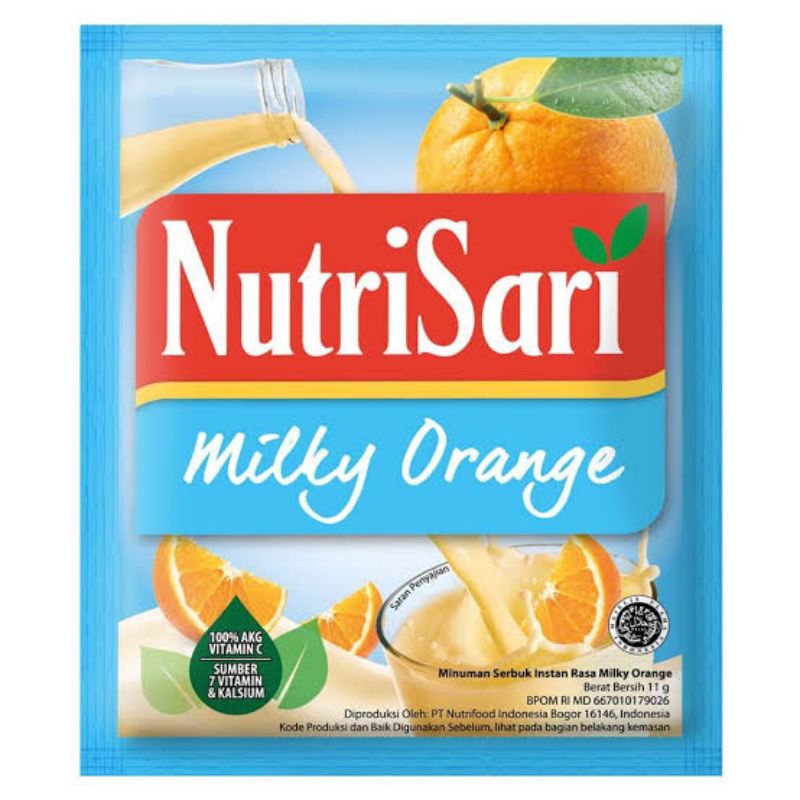 

Nutrisari Milky Orange 10 sachet 14 gr