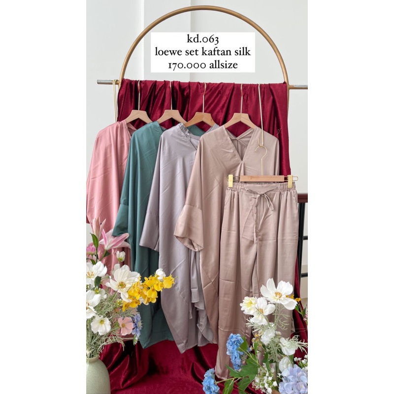 loewe set kaftan silk