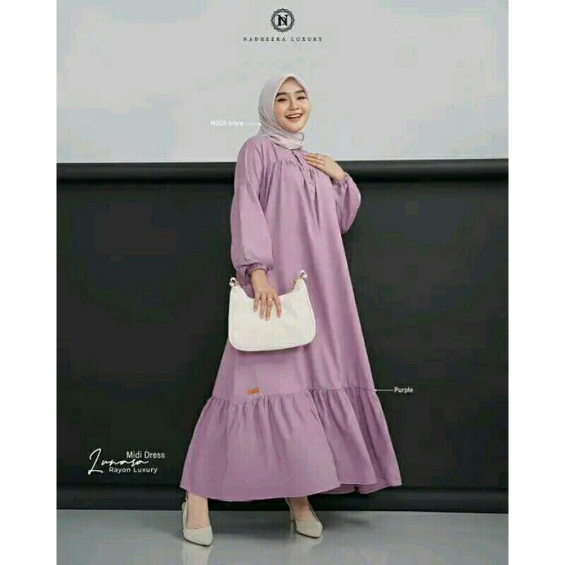 LUNARA MIDI DRESS BY. NADHEERA LUXURY