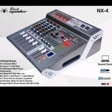 power mixer black spider NX4