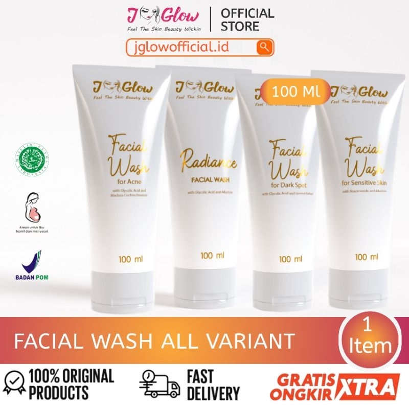 JGLOW Skincare Facial Wash All Variant 100ml