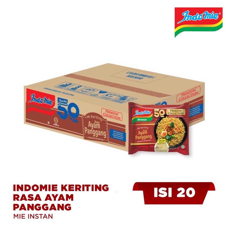 

INDOMIE GORENG KERITING RASA AYAM PANGGANG SEDUS ISI 20