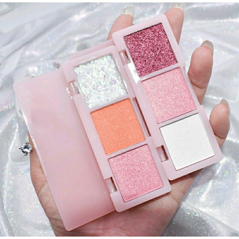 EYESHADOW LAMEILA 9 WARNA | 4 WARNA | 3 WARNA | KOMBINASI GLITTER