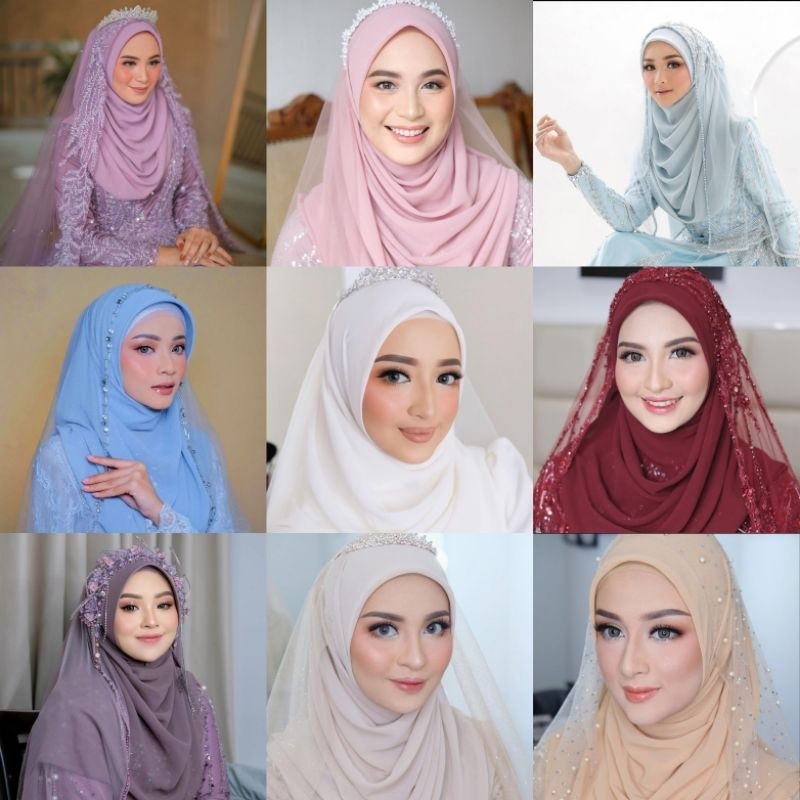 PASHMINA SQUARE (FREE BUSA HIJAB)SEMI INSTAN DRAPARI by Adelus