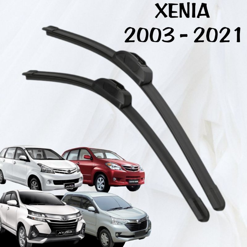 Wiper Depan Frameless Full Karet Daihatsu Xenia 2003 - 2021 ukuran 20&quot; - 16&quot;