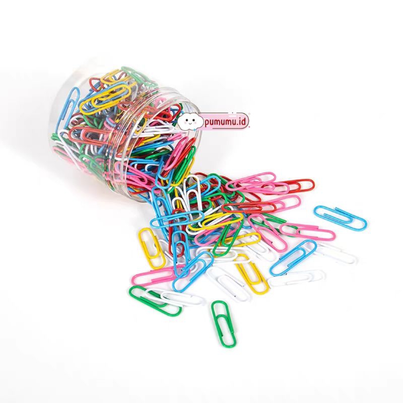 

[PUMUMU] PM05 50PCS Paper Clip Warna Warni / Klip Kertas / Paper Clip / Penjepit Kertas / Binder Clip
