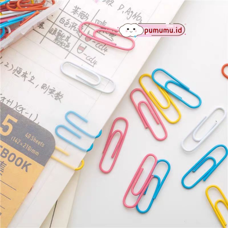 

[PUMUMU] PM05 5PCS Paper Clip Warna Warni / Klip Kertas / Paper Clip / Penjepit Kertas / Binder Clip