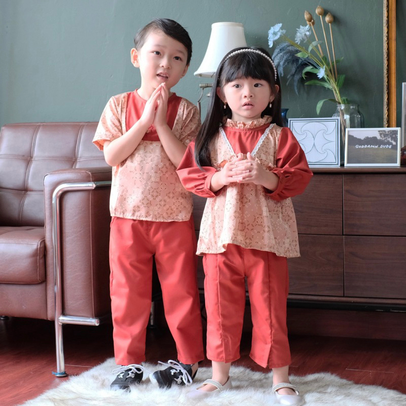 SUDAISH &amp; SAHARA Raya Series Couple Set Anak 1-7tn