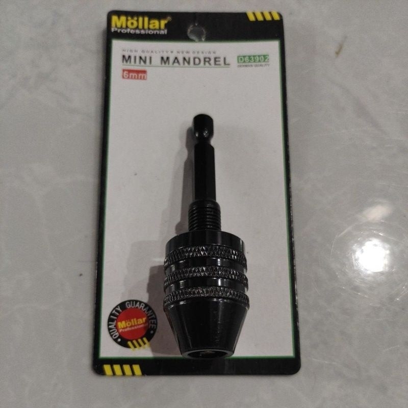 MOLLAR Adaptor bor 6mm / MOLLAR mini mandrel 6mm / kepala bor mini 6mm