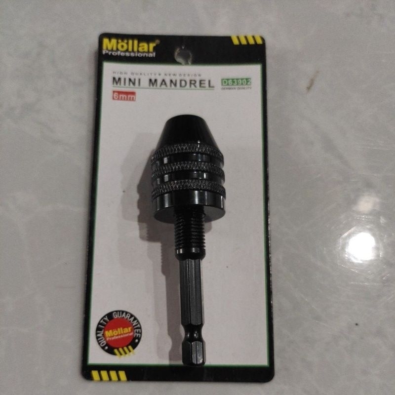 MOLLAR Adaptor bor 6mm / MOLLAR mini mandrel 6mm / kepala bor mini 6mm