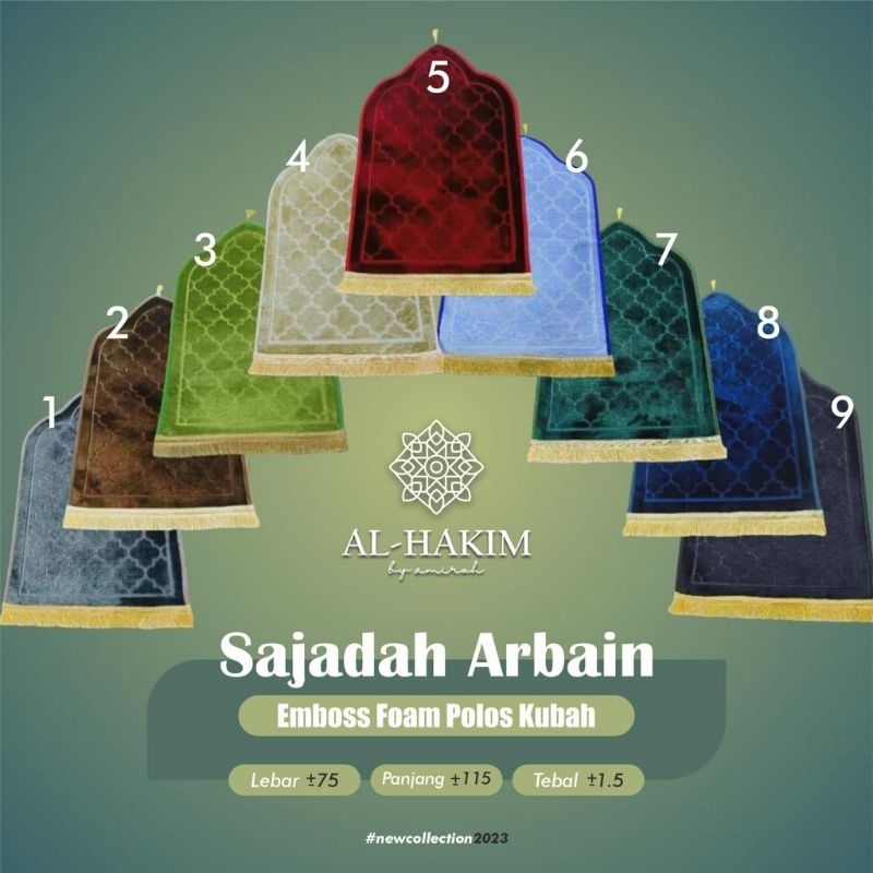 sajadah arbain kuwung atas berbentuk kubah adem tebal nyaman lembut fashion solo recommended high qu