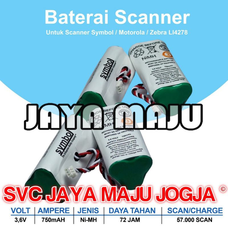 [ SPAREPART  DS 6878 ]  BATTERY  Ni-MH  3.6 V  750 mAh  -  DS  SERIES  -  ZEBRA  ||  BARCODE SCANNER