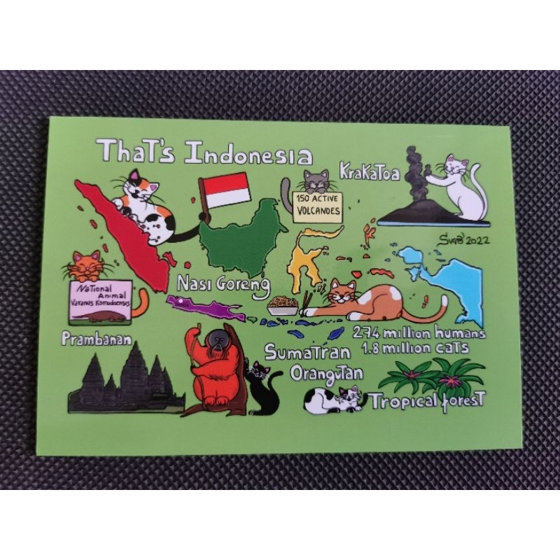 

kartu pos kucing titina/titina cat postcard