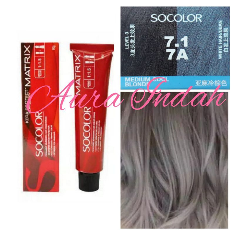 MATRIX SOCOLOR NO. 7.1 / 7A MEDIUM COOL BLONDE 90ML