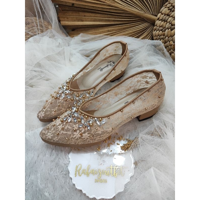 sepatu wedding faniya nude 3cm tahu