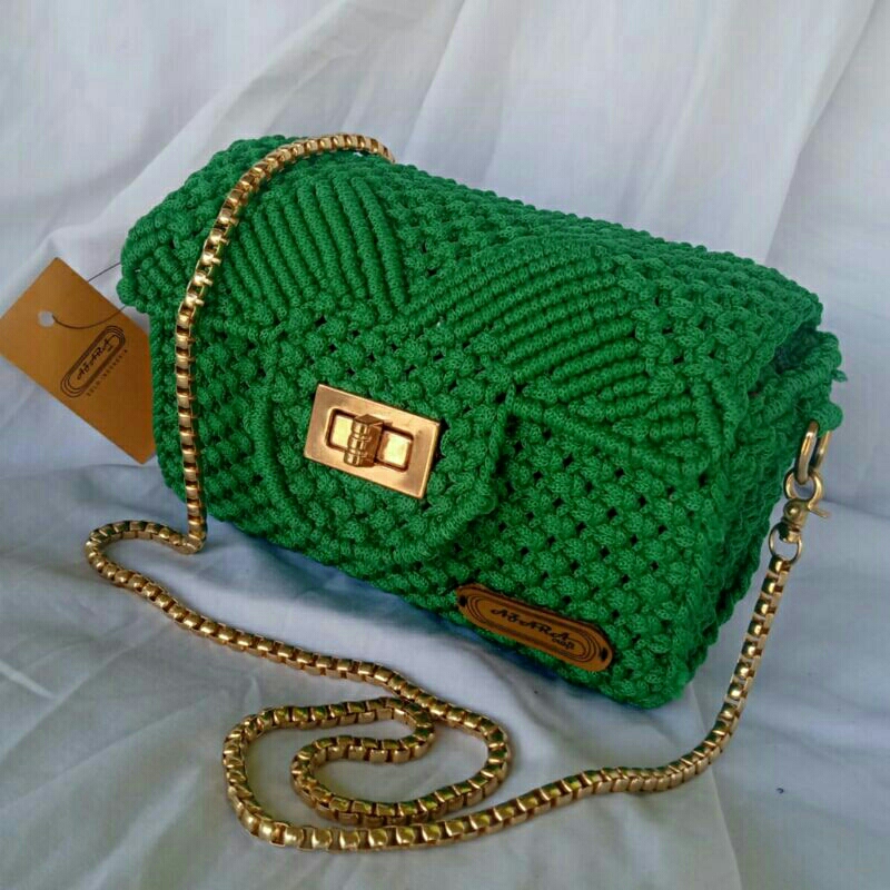 Azara Tas Tali Kur (original produk) -, Tas kotak jelly mate macrame