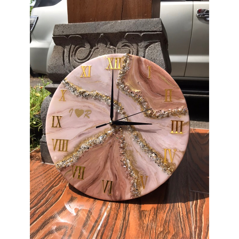 RESIN JAM DINDING RESIN CLOCK JAM CUSTOM KADO JAM KADO KEKINIAN JAM DINDING