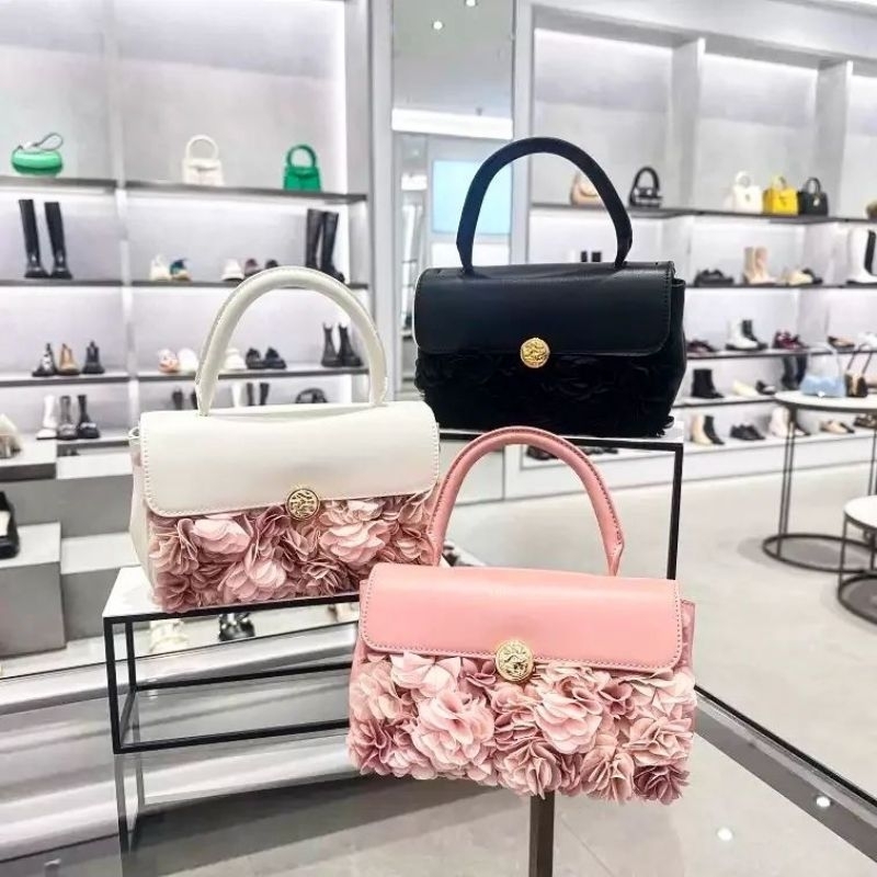 11.11 SALE | CK Floral Mesh Top Handle Bag