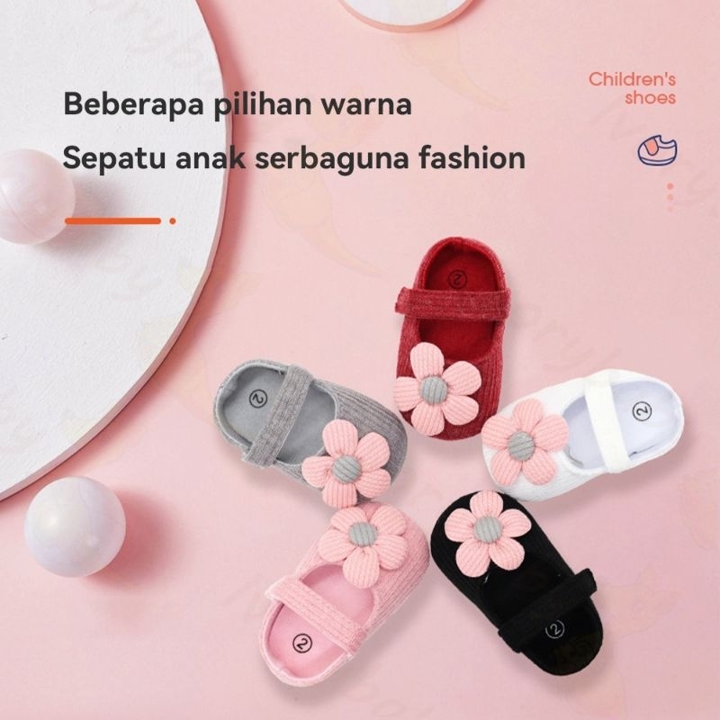 PREWALKER BUNGA / KAOS KAKI BAYI / SEPATU BAYI / KAOS KAKI ANTI SLIP BAYI / SEPATU SENDAL BABY