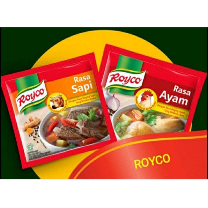 

ROYCO SACHET 8gr AYAM/SAPI SATU RENCENG 12 SACHET