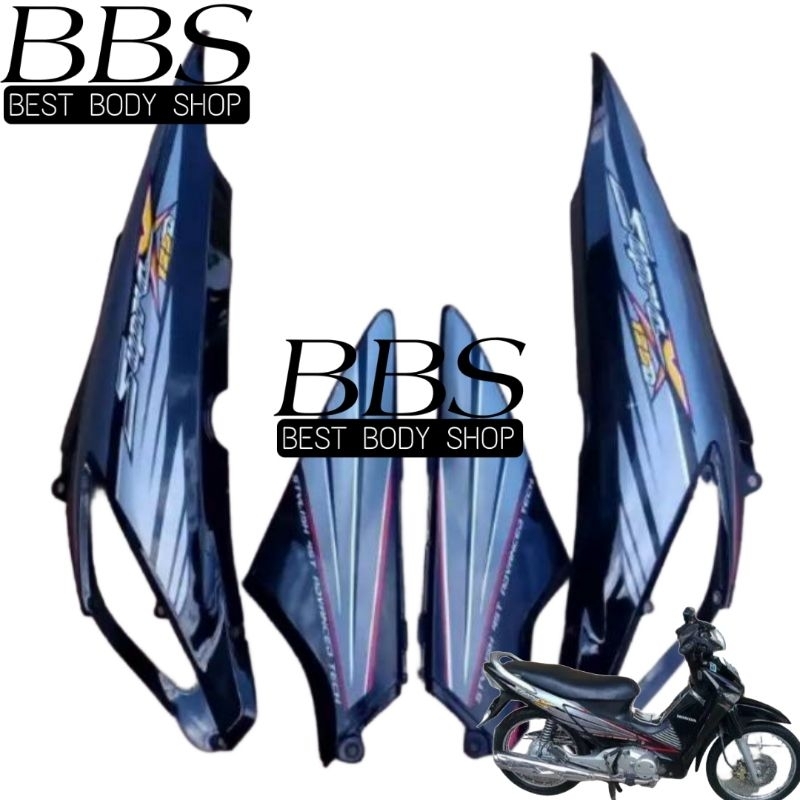 Cover Body Samping + Sambungan Kanan Kiri Honda Supra X 125D | Bodi Samping dan Sambungan Supra X 12