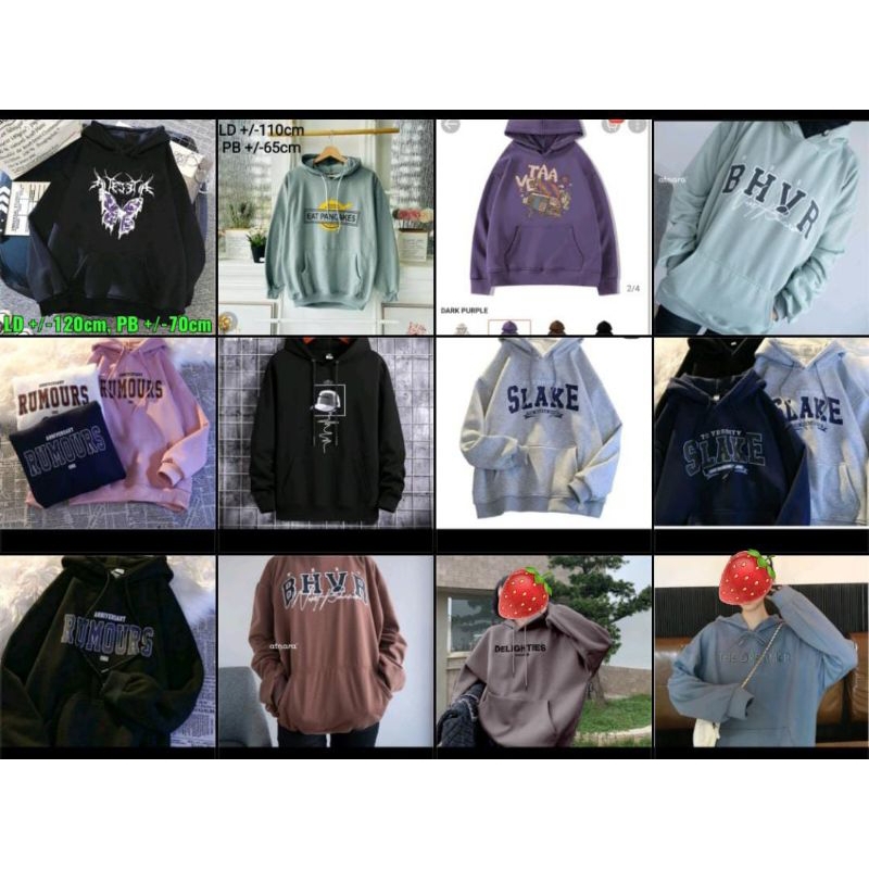 1 Hoodie Sweater Rardic, The Dreamer, Delighties, Rumours, Slake, Topi, BHVR, TAA, Butterfly, Eat Pa