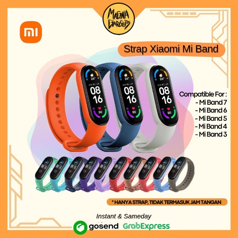 Strap Silikon Xiaomi Mi Band 7 6 5 4 3 Gelang Jam Tangan Mi Band 3 4 5 6 7